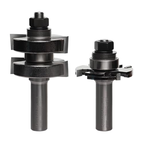 Freud 99-036 Adjustable Tongue & Groove Bit Set, 1/2\