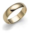 14k Yellow Gold 5mm Plain Half Round Band