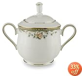 Lenox Spring Vista Gold Banded Ivory China Sugar Bowl