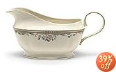 Lenox Spring Vista Gold Banded Ivory China Sauce Boat