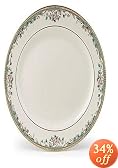 Lenox Spring Vista Gold Banded Ivory China 13 Oval Platter