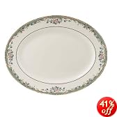 Lenox Spring Vista Gold Banded Ivory China 16 Oval Platter