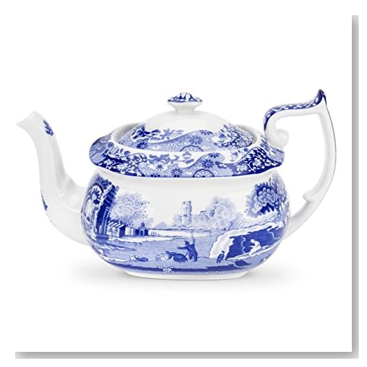 Spode Blue Italian Covered Teapot