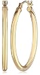 14k Yellow Gold Round Hoop Earrings