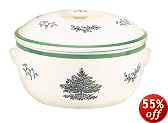 Spode Christmas Tree Round Covered Deep Dish Casserole