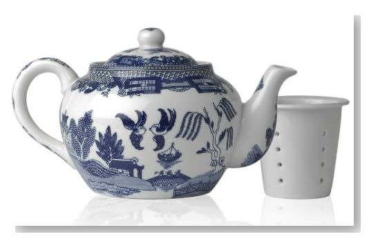 HIC Blue Willow 16-Ounce Teapot with Infuser