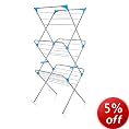 Minky Trio Concertina Tubular Clothes Airer, Silver