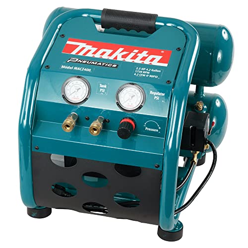 Makita MAC2400 13 Amp 2-1/2 Horsepower 4 Gallon Oiled Twin Hot Dog Compressor