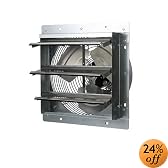 TPI Corporation CE12-DS Direct Drive Exhaust Fan, Shutter Mounted, Single Phase, 12" Diameter, 120 Volt