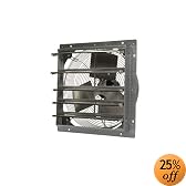 TPI Corporation CE18-DS Direct Drive Exhaust Fan, Shutter Mounted, Single Phase, 18" Diameter, 120 Volt