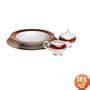 Mikasa Parchment Red Formal Holiday China 5-Piece Serving Set