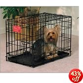 Midwest Life Stages Double-Door Folding Metal Dog Crate, 22 Inches by 13 Inches by 16 Inches