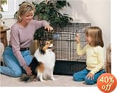 Midwest Life Stages Single-Door Folding Metal Dog Crate, 30 Inches by 21 Inches by 24 Inches