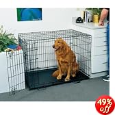 Midwest Life Stages Single-Door Folding Metal Dog Crate, 42 Inches by 28 Inches by 31 Inches