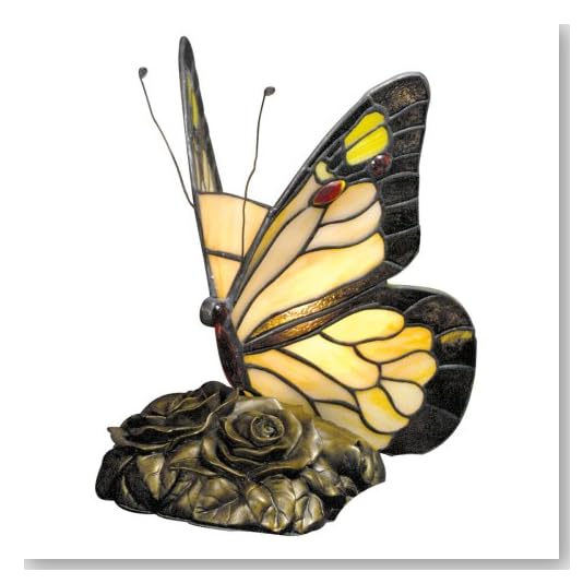 Quoizel Cream Butterfly Tiffany 1 Light Accent Lamp