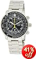 Seiko Men's Flight Alarm Chronograph Watch #SNA411