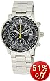 Seiko Men's Flight Alarm Chronograph Watch #SNA411