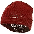 Hand Crocheted Beanie (01)-Red