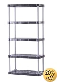 Rubbermaid 7086 72-Inch Five-Shelf Shelving Unit