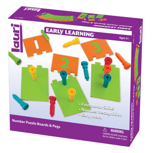 Lauri Toys Number Puzzle Boards and Pegs