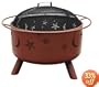 Landmann Big Sky Stars & Moons Fire Pit, Georgia Clay, 12.5-inches deep