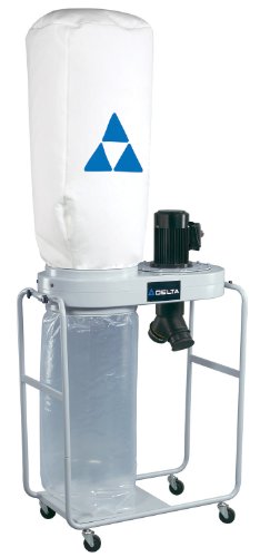 Delta 50-760 1.5 Horsepower 1,200 CFM Vertical Bag Dust Collector, 120/240-Volt 1 Phase