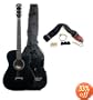 38" White Cutaway Acoustic Guitar With Carrying Bag And Acessories