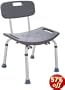 Medline Bath Bench with Back - Gray