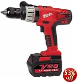Milwaukee 0724-24 28-Volt V28 Lithium-Ion 1/2-Inch Cordless Hammer Drill/Driver Kit
