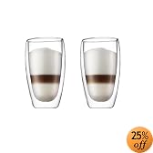 Bodum Pavina 15-Ounce Double-Wall Thermo Glasses (Tall Drink), Set of 2