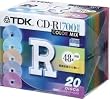 TDK CD-Rデータ用700MB 48倍速カラーミックス 5mm厚ケース入り20枚パック [CD-R80TX20CCS]