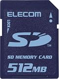ELECOM SDメモリカード 512MB ブルー MF-CSD512BU
