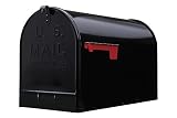 Solar ST200B00 Group Jumbo Steel Rural Mailbox, Black