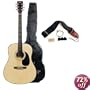 Full Size Acoustic Guitar with Free Carrying Bag - Natural