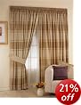 Calgary Lined Pencil Pleat Curtains, Sand