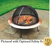 Solid Copper Fire Pit with Legs- 30"