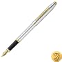 Cross Century II Medalist Fountain Pen with Polished Chrome and 23 Karat Gold Plated Appointments and 23 Karat Gold Plated Nib - Medium (3309-MF)