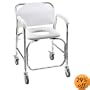 Duro-Med Shower Transport Chair, White