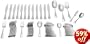 Oneida Chandler 65-Piece Flatware Set with Wood Storage Tray, Service for 12