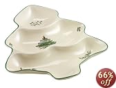 Spode Christmas Tree Shaped 3-Sectioned Dish