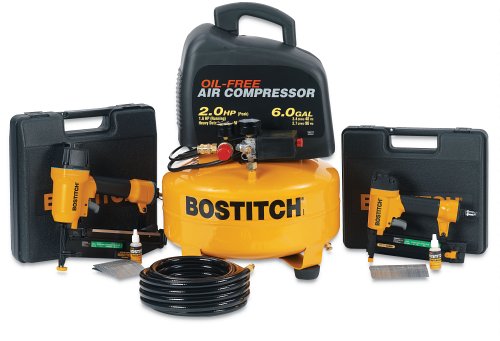 Factory Reconditioned Bostitch U/CPACK265 16 Gauge Finish Nailer 18 Gauge Brad Nailer Compressor Combo Kit