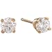 14k White Gold, Round, Diamond Stud Earrings
