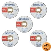 Dremel EZ456 1-1/2-Inch EZ Lock Rotary Tool Cut-Off Wheels for Metal, 5-Pack