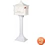 Solar Group PED0000W Large Cast Aluminum Pedestal Mailbox, White