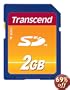 Transcend 2 GB SD Flash Memory Card TS2GSDC