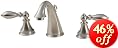 Price Pfister Catalina Double-Handle Widespread Bathroom Faucet with Pop-Up, Brushed Nickel #49-E0BK