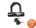 Trimax MAX40BK Motorcycle Disc U-Lock - Black with Black PVC Shackle