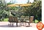 8pc Outdoor Patio Dining Set with Cushions & Umbrella