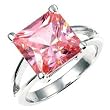 Pink Cubic Zirconia Ring
