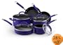 Rachael Ray 10-Piece Porcelain Enamel Cookware Set, Blue